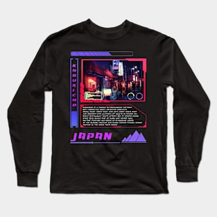 Japan Cyberpunk - Back View Long Sleeve T-Shirt